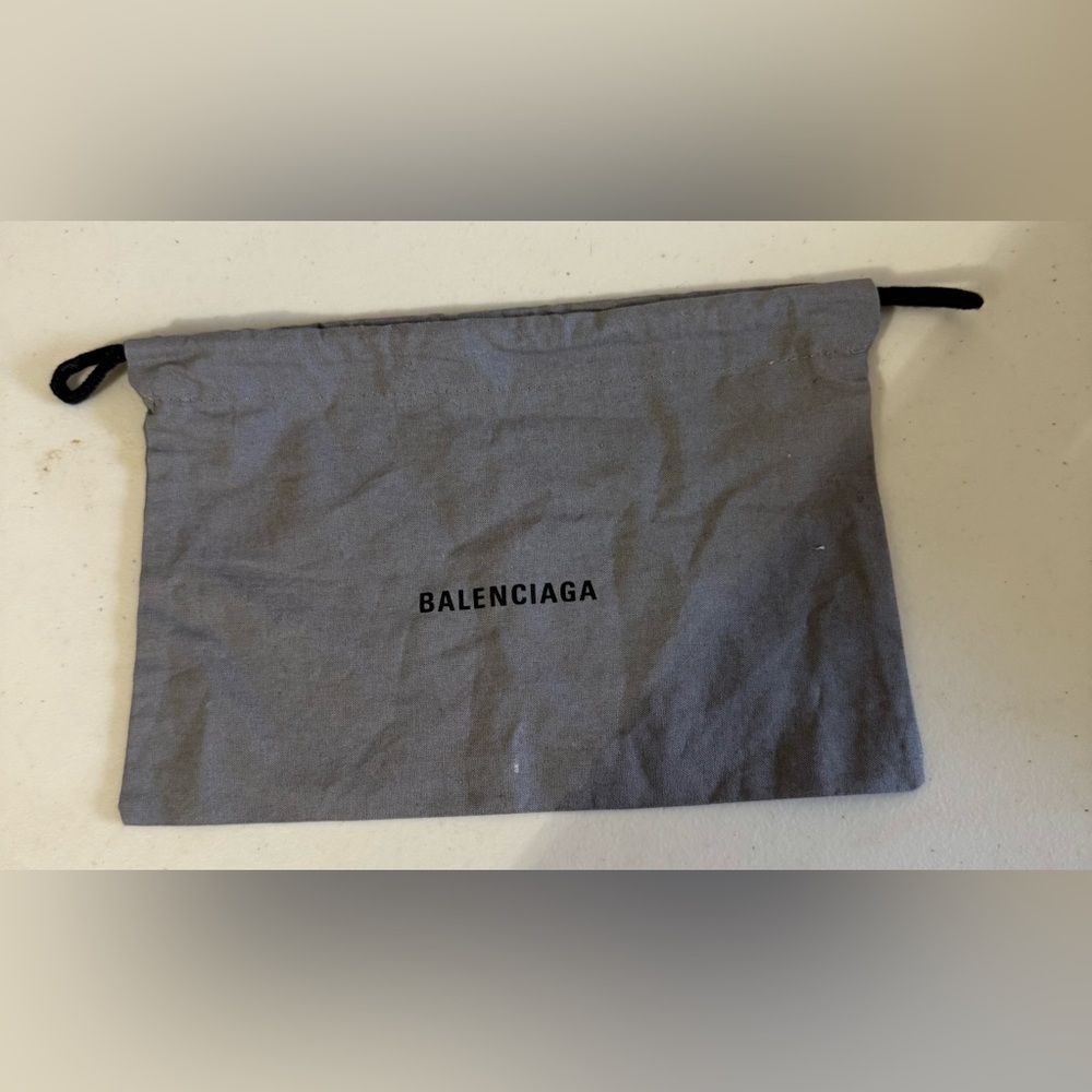 Balenciaga Gray Drawstring Dust Bag with Black Cord